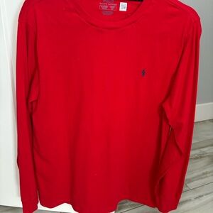 Polo by Ralph Lauren boy’s Red Long Sleeve tee Shirt